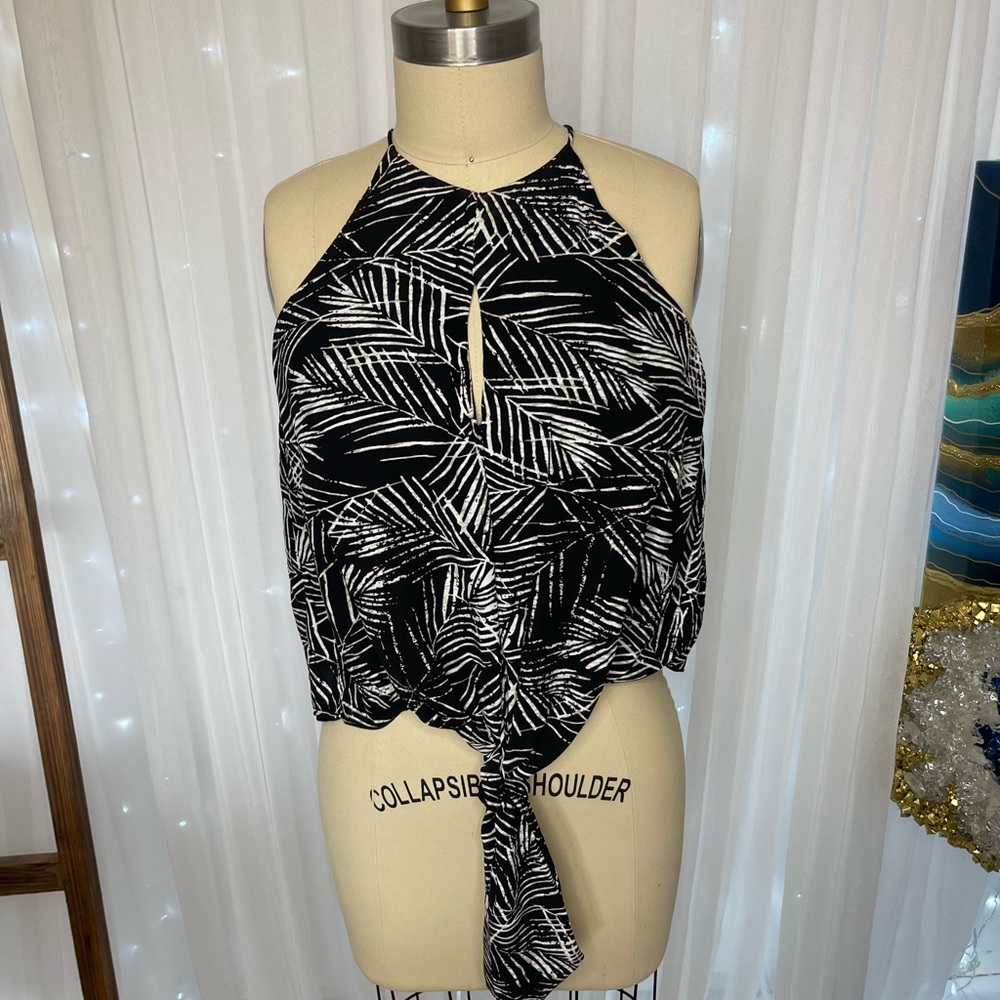 🌺NWOT 🌺COOKIE COUTURE Hawaiian Palm Leaf Tropical halter top